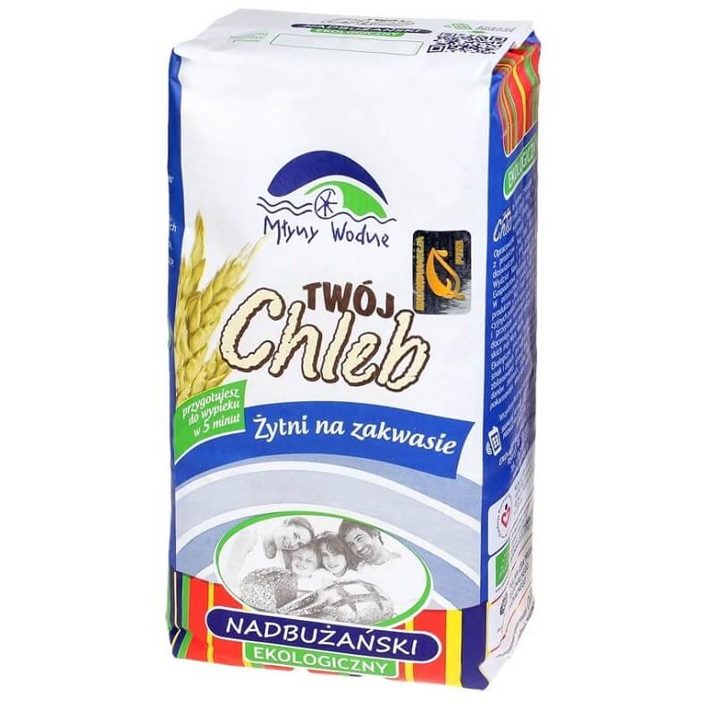 Mélange pour la cuisson du pain au levain de seigle BIO 1 kg - MOULINS À EAU