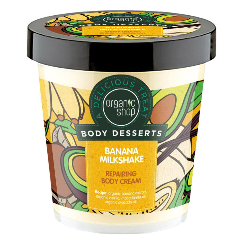 Crème pour le corps milk shake à la banane 450 ml - ORGANIC SHOP