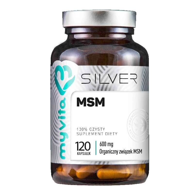 MSM composé organique MSM 600mg 120 gélules MYVITA SILVER PURE