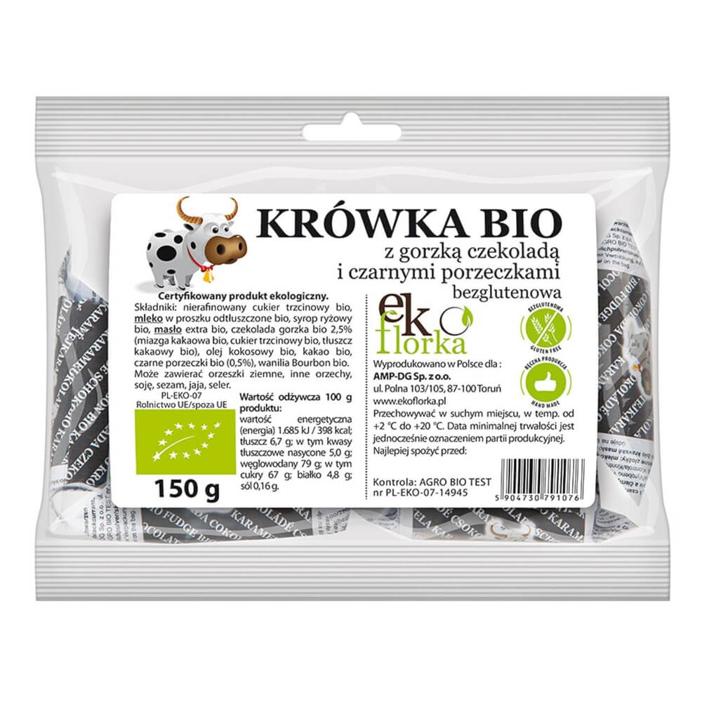 Fudges au chocolat noir et cassis BIO 150 g - EKOFLORKA