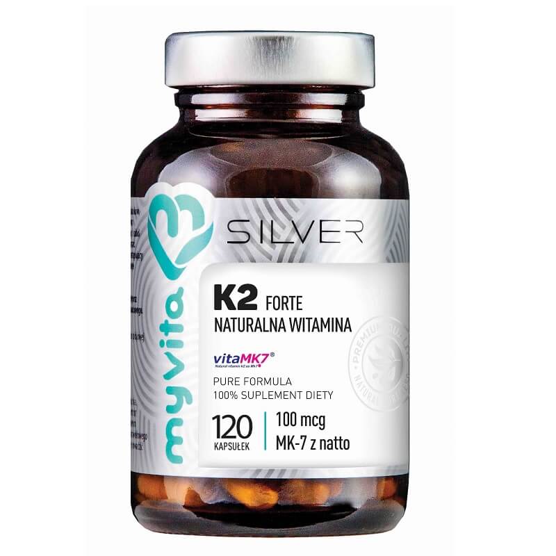 Vitamine K2 FORTE vita mk - 7 100mcg 120 gélules MYVITA SILVER PURE