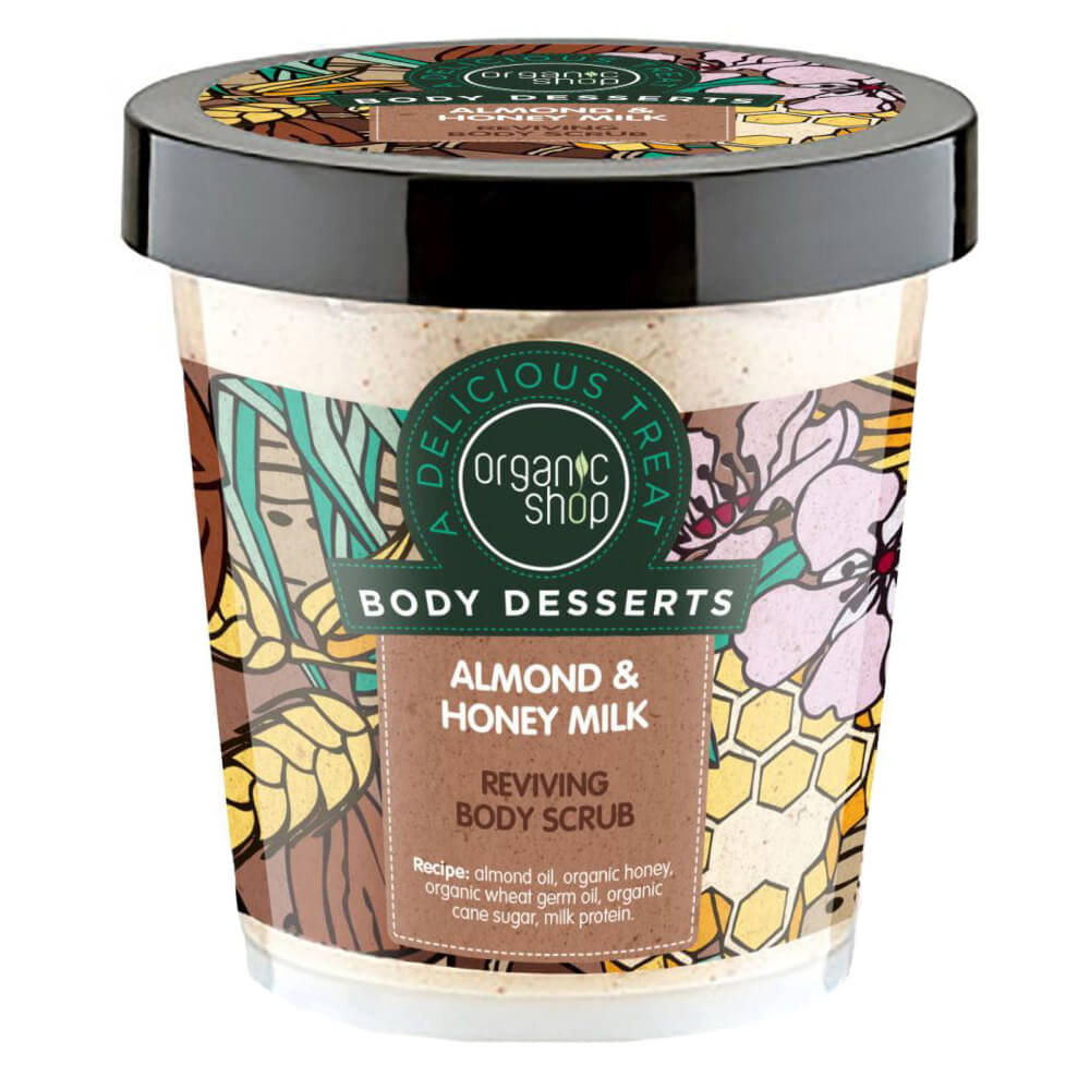 Gommage corps lait d'amandes et de miel 450 ml - BOUTIQUE BIO