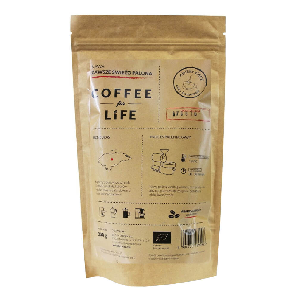 100% grains arabica Honduras café BIO 200 g - ALE EKO CAFE