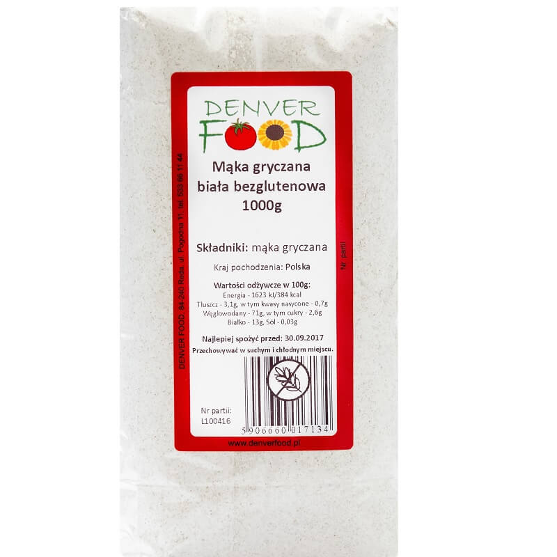 Farine de sarrasin blanc sans gluten 1000g DENVER FOOD