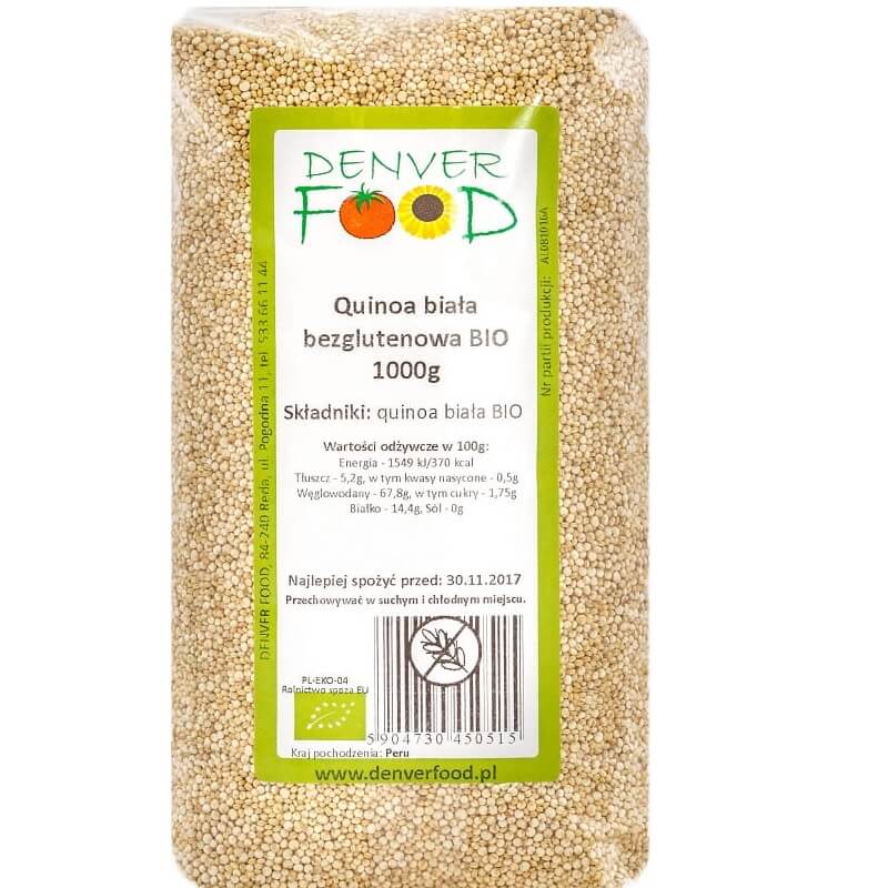 Quinoa quinoa blanc sans gluten BIO 1000g DENVER FOOD