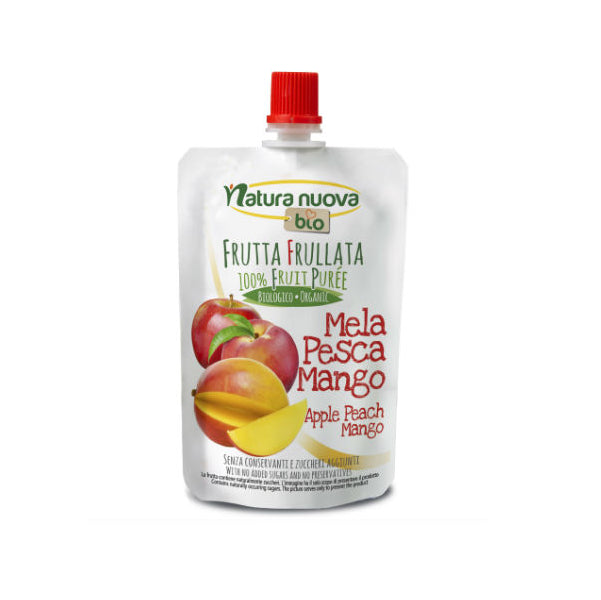 Purée de pomme à la mangue et pêche BIO 100 g - NATURA NUOVA
