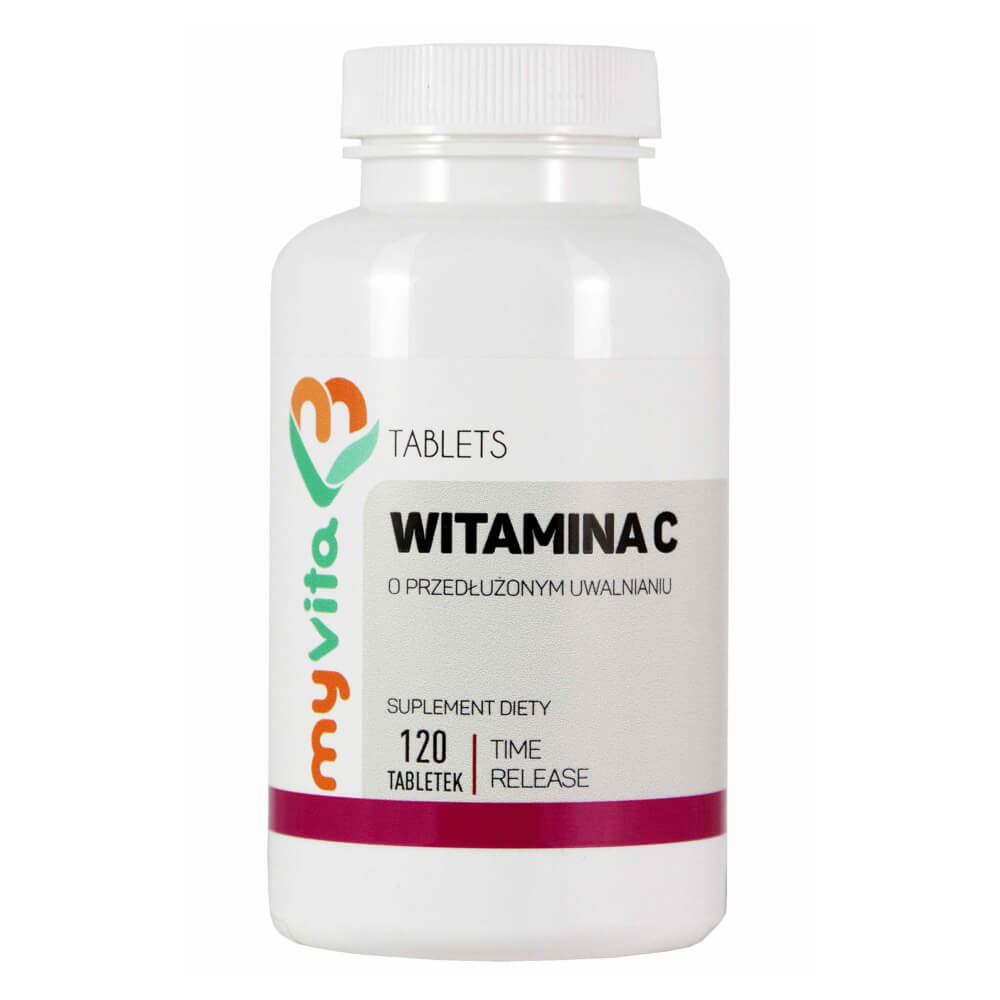 Vitamine C à libération prolongée L - Acide ascorbique 500mg - 120 comprimés MYVITA