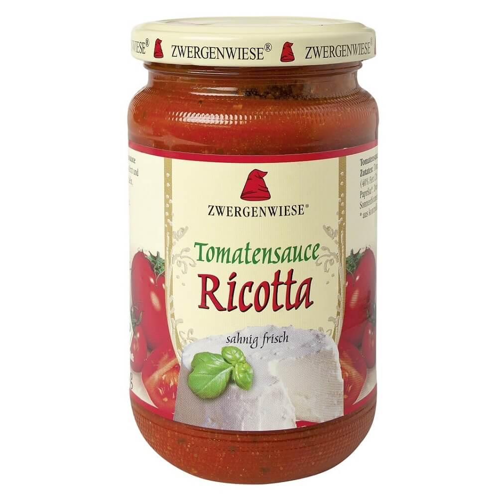 Sauce tomate ricotta sans gluten BIO 350 g - ZWERGENWIESE