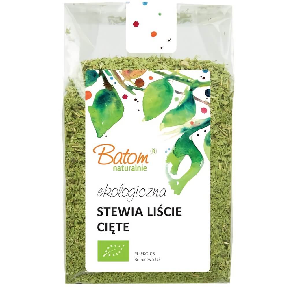 Feuilles de Stevia coupées séchées BIO 80 g - BATOM