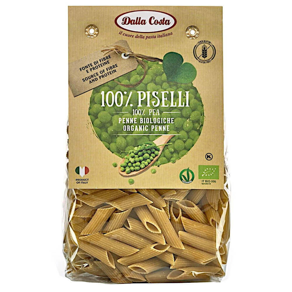 Pâtes aux petits pois penne sans gluten BIO 250 g - DALLA COSTA