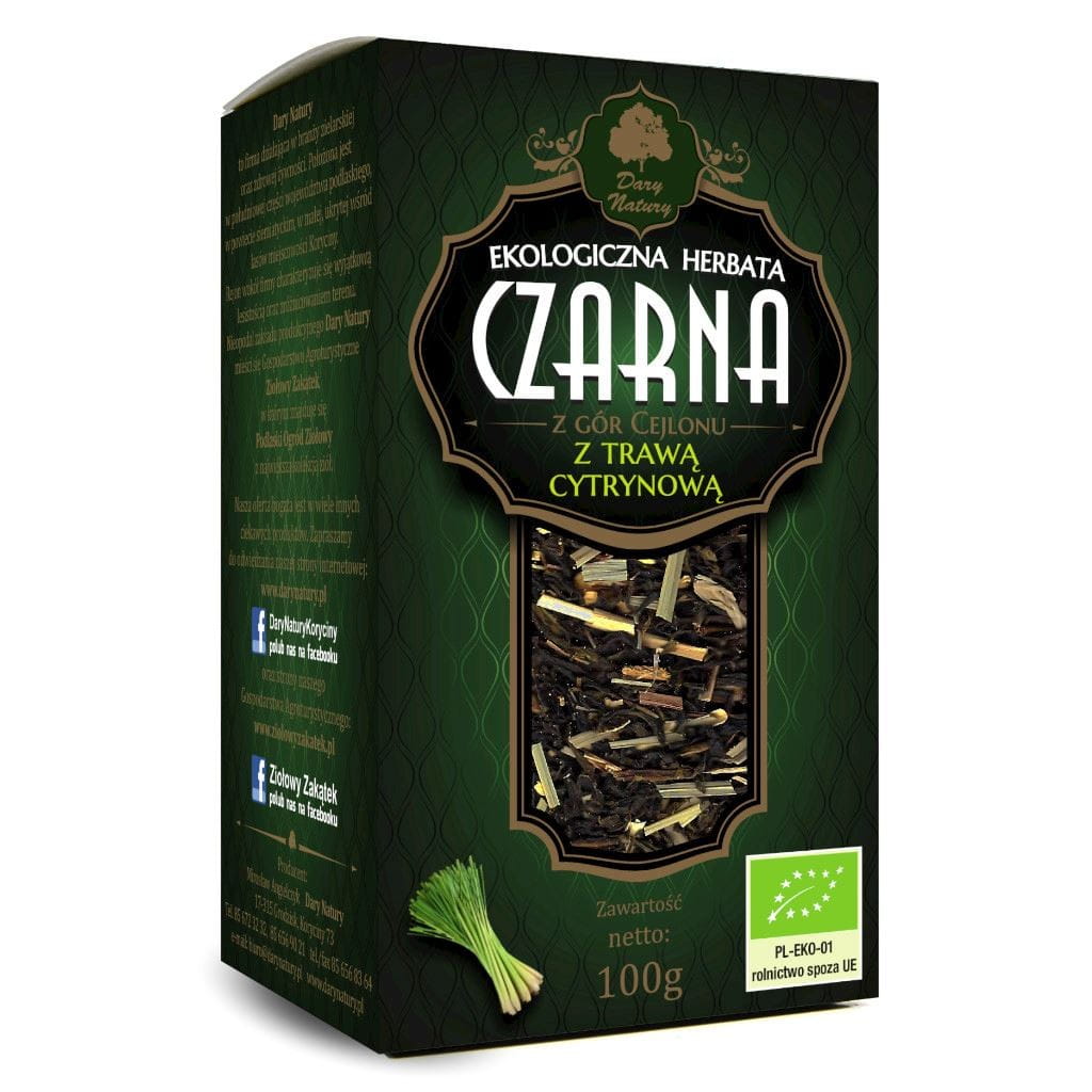 Thé noir à la citronnelle BIO 100 g - CADEAUX DE LA NATURE