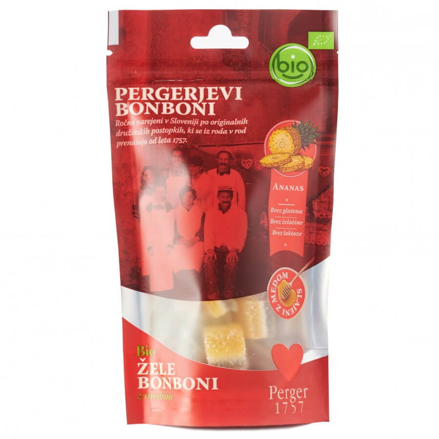 Gelées au sucre, saveur ananas BIO 70 g