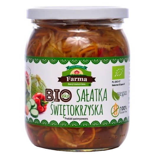 Salade Świętokrzyska sans gluten BIO 480 g (320 g) - FARMA ŚWIĘTOKRZYSKA