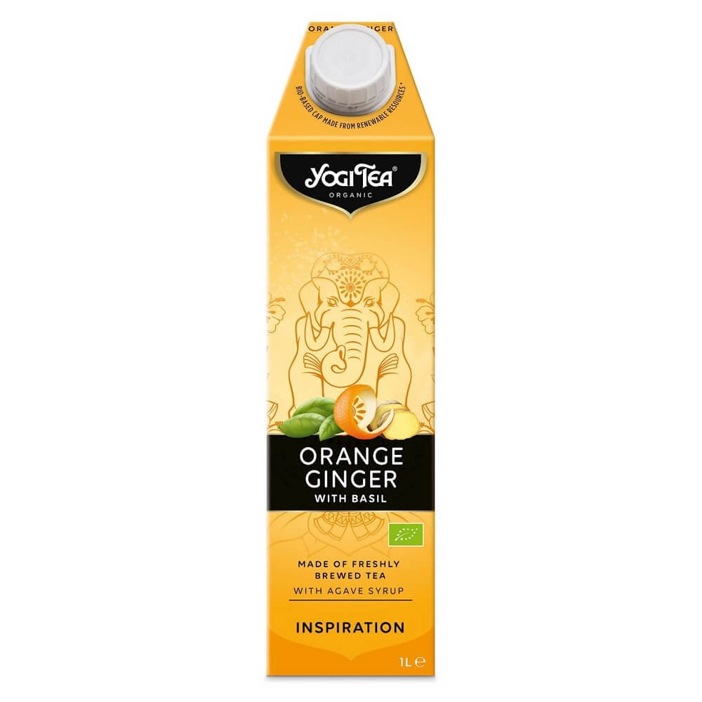 Boisson rafraîchissante orange - gingembre au basilic BIO 1000 ml - YOGI TEA