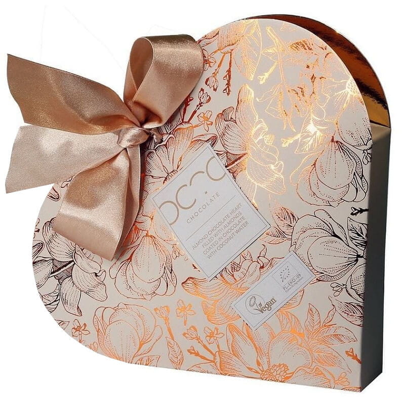 Coeur chocolat fourré amandes chocolat noir à l'eau de coco BIO 400 g - OCTO