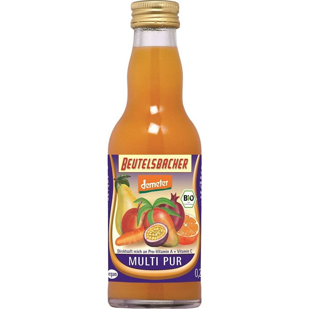 Jus multifruits au jus de carotte multivitamine BIO 200 ml - BEUTELSBACHER