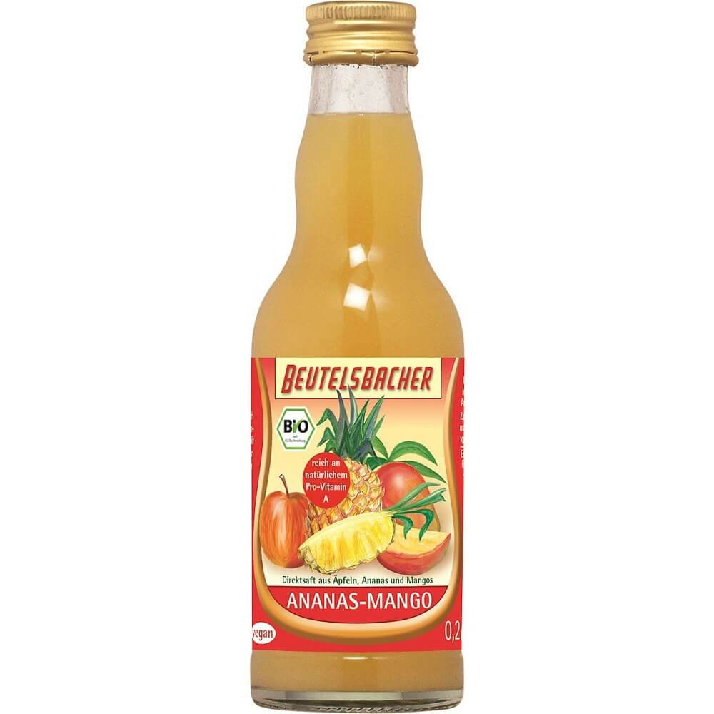 Pomme - jus d'ananas - mangue BIO 200 ml - BEUTELSBACHER