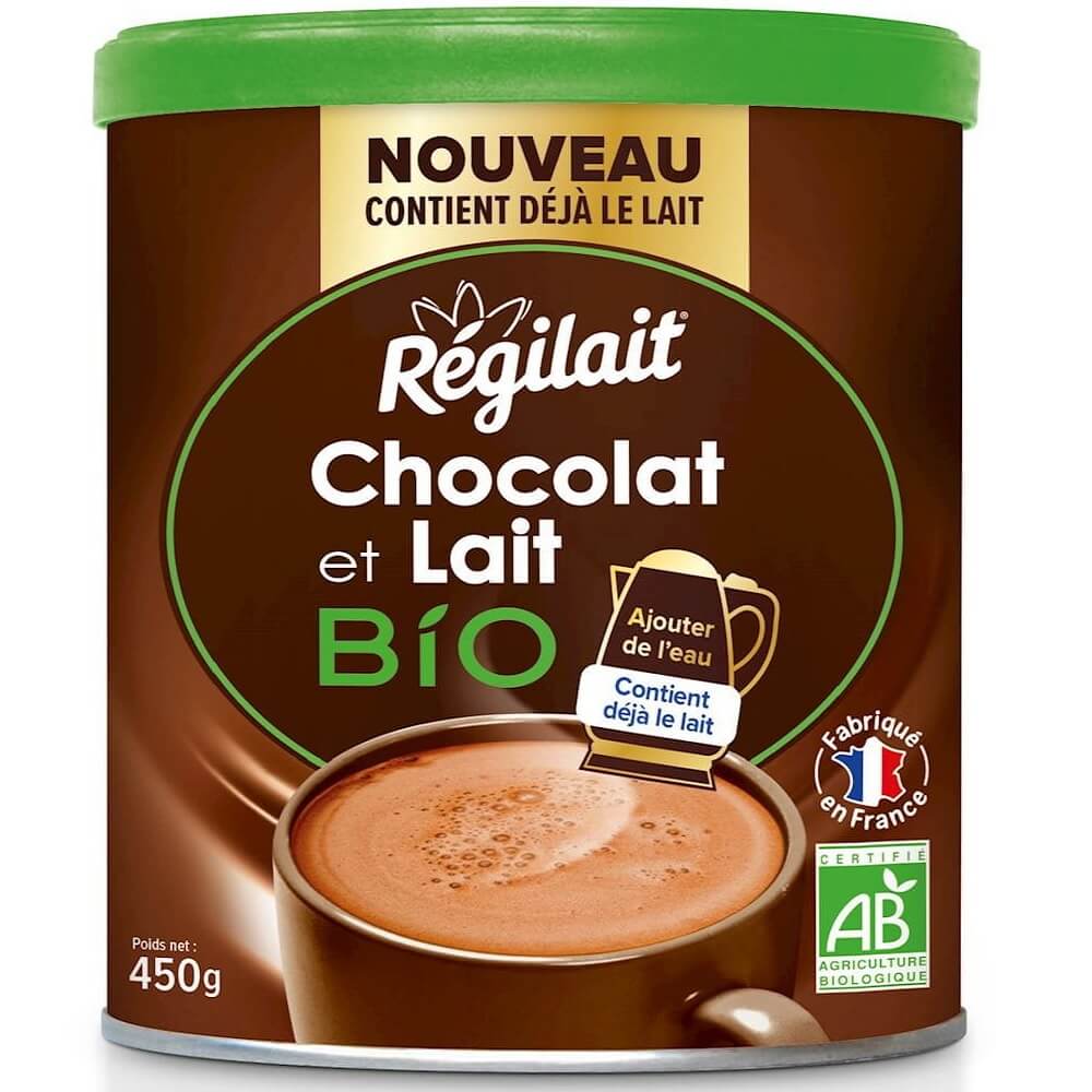 Chocolat au lait chaud BIO 450 g - REGILAIT –