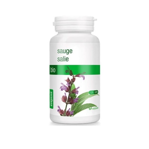 Sauge en capsules BIO 384 g (120 pièces) - PURASANA