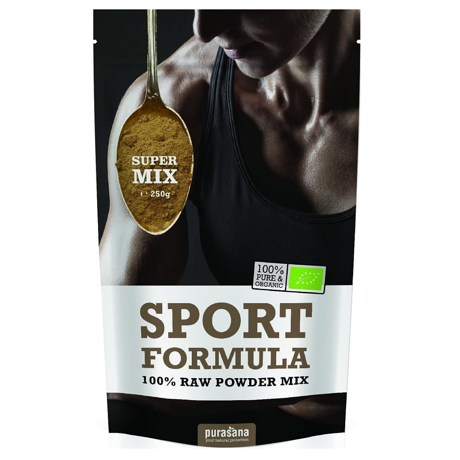 Mélange de superaliments de sport formule sans lactose sans gluten BIO 250 g - PURASANA