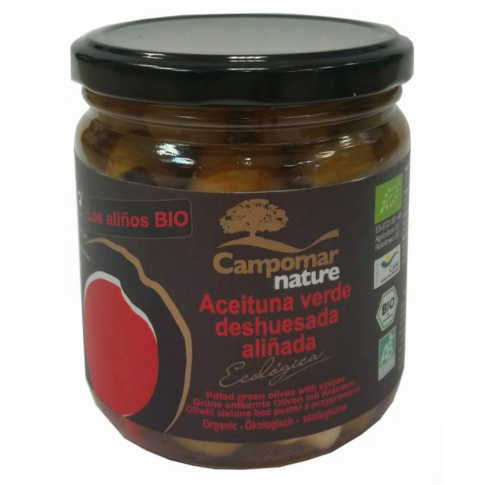 Olives vertes dénoyautées aux épices BIO 350 g - CAMPOMAR NATURE