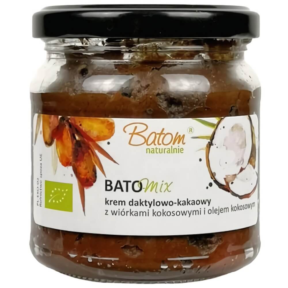 Crème de datte et cacao aux copeaux de coco BIO 200 g - BATOM