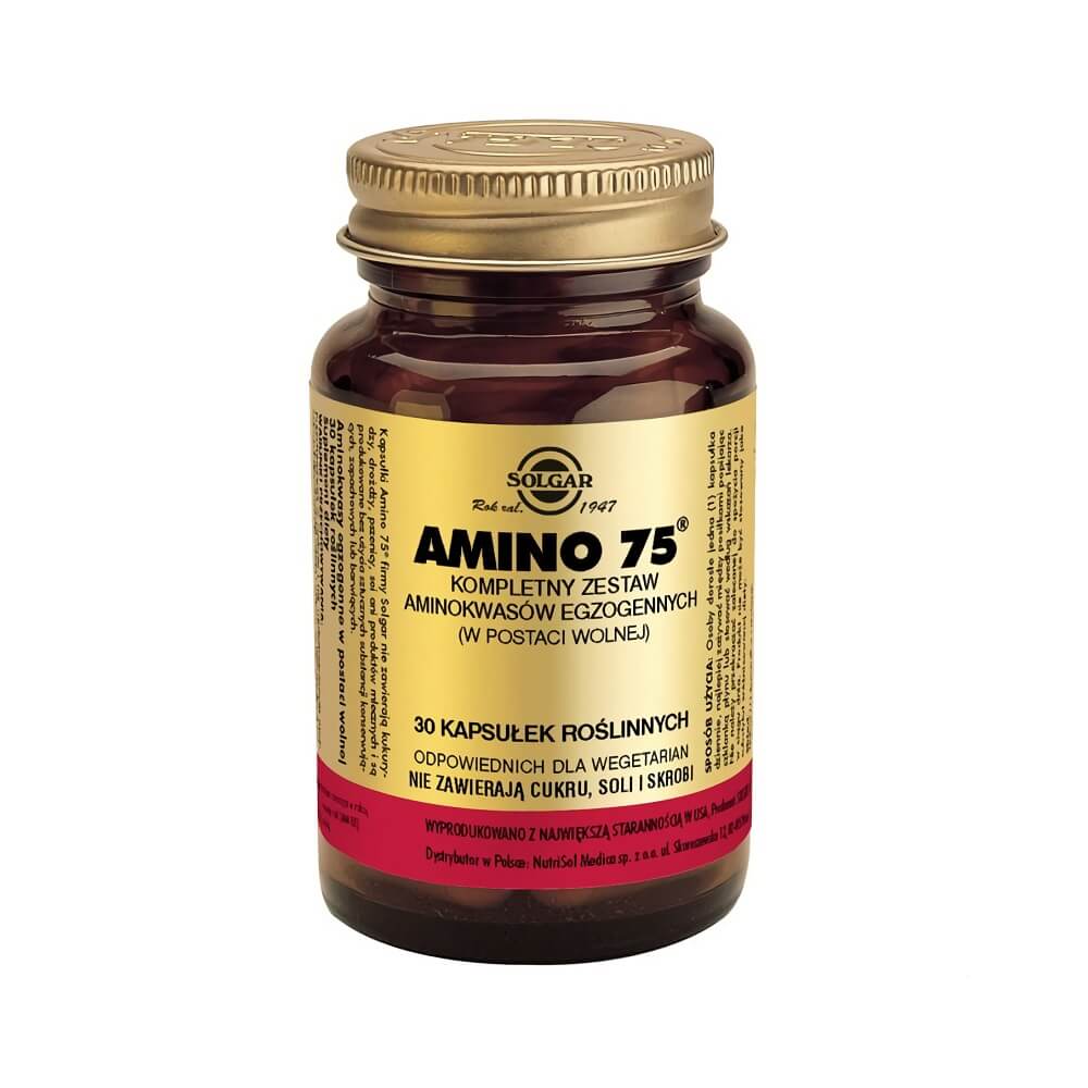 Amino 75 set complet d'acides aminés essentiels 30 gélules SOLGAR