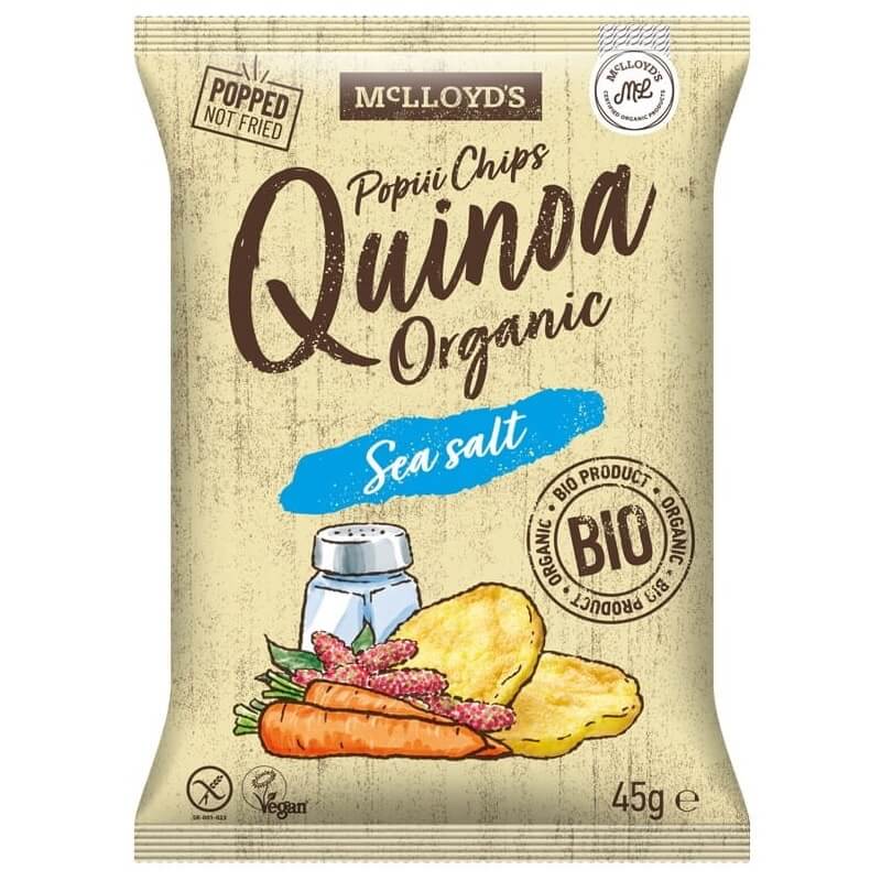 Chips de quinoa aux carottes et fleur de sel sans gluten BIO 45 g MCLLOYD'S
