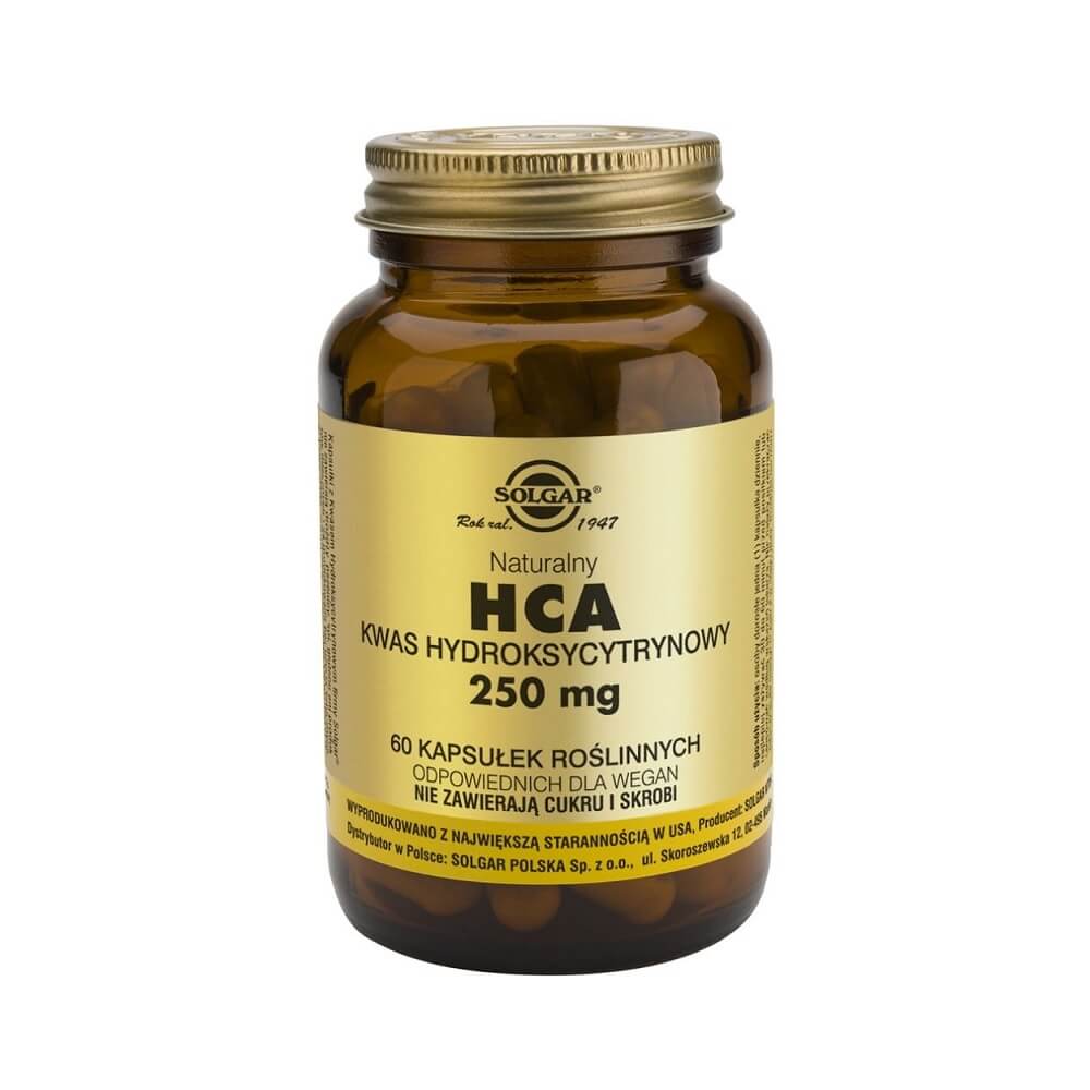 Hca acide hydroxycitrique naturel 100% garcinia cambogia 250mg 60 gélules SOLGAR