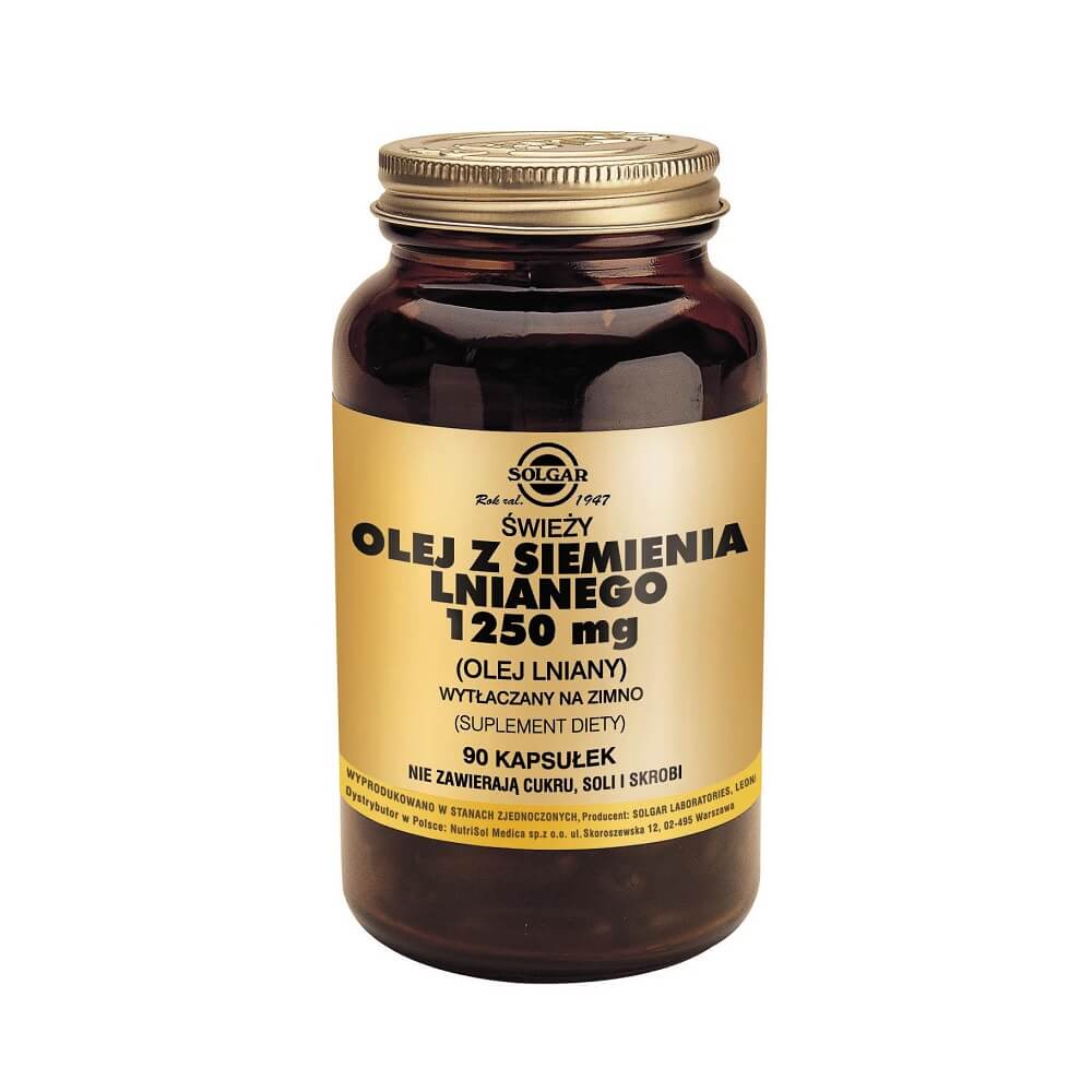 1250mg Huile de Lin Pressée à Froid 90 gélules SOLGAR