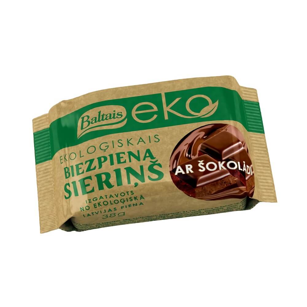 Tablette caillé aux éclats de chocolat enrobée de cacao BIO 38 g - BALTAIS EKO
