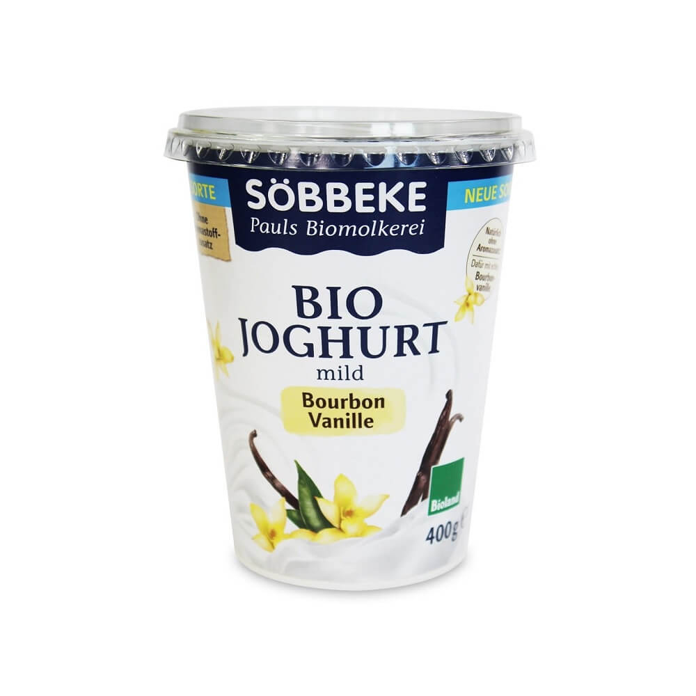 Yogourt à la vanille (38% de matières grasses du lait) BIO 400 g - SOBBEKE
