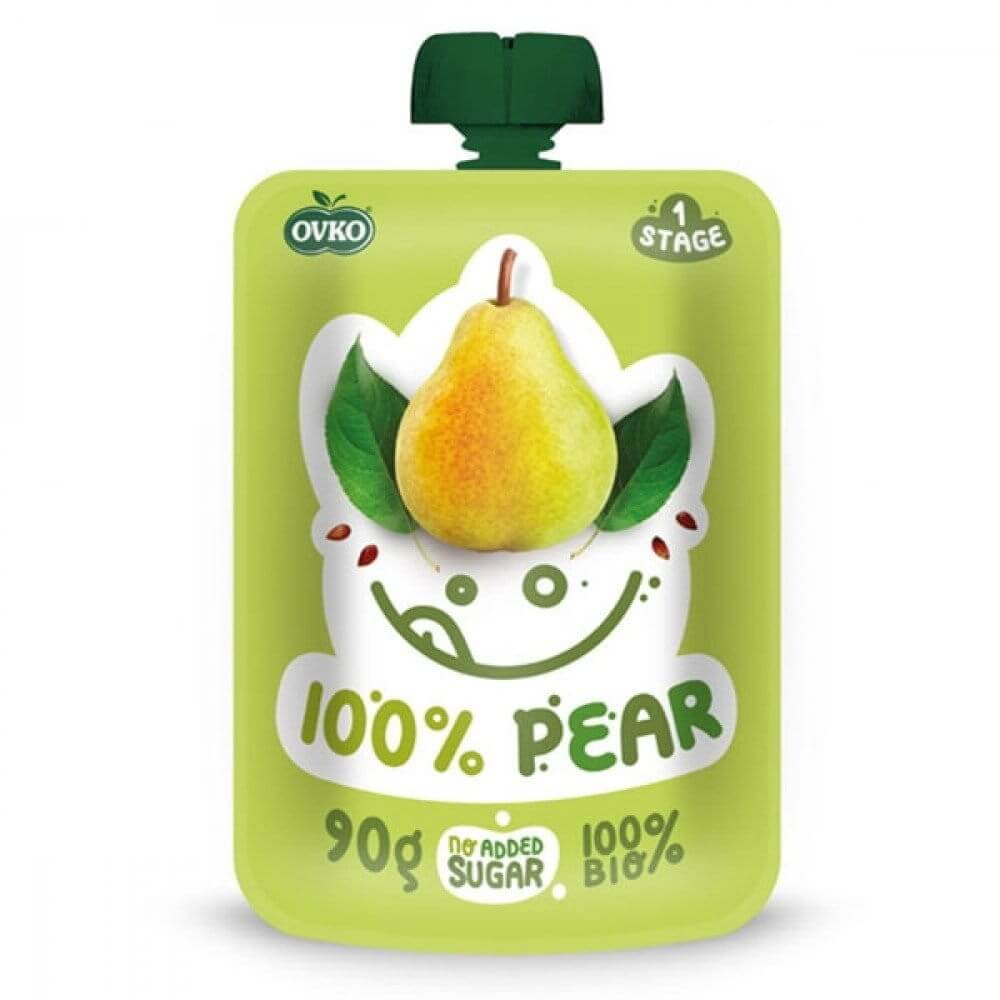 Purée de poire après 6 mois d'âge BIO 90 g OVKO