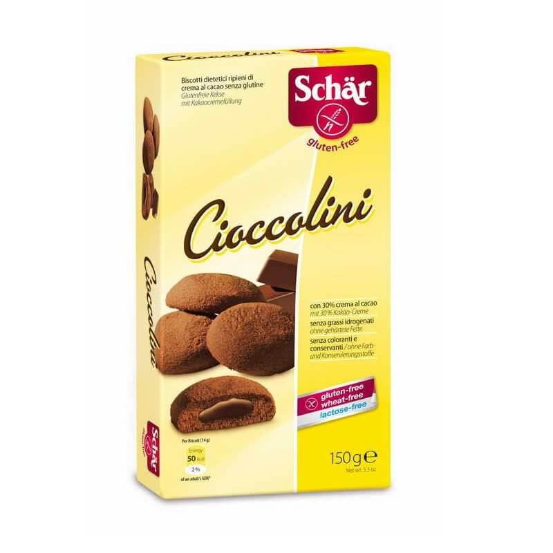 Biscuits Cioccolini fourrés au cacao sans gluten 150 g SCHÄR