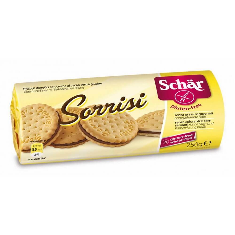 Auvent Sorrisi à la crème de cacao sans gluten 250 g SCHÄR