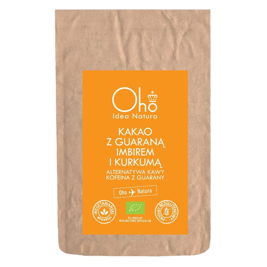 Cacao au guarana, gingembre et curcuma sans gluten BIO 100 g - OHO BAMBOO