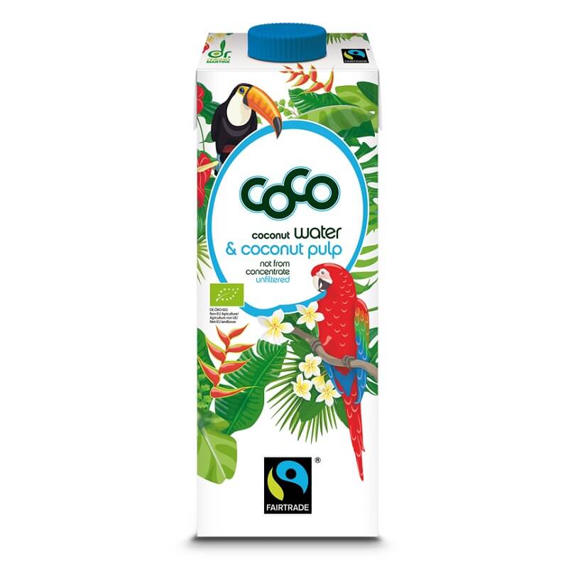 Eau de coco BIO non filtrée 1000 ml - COCO (DR. MARTINS)