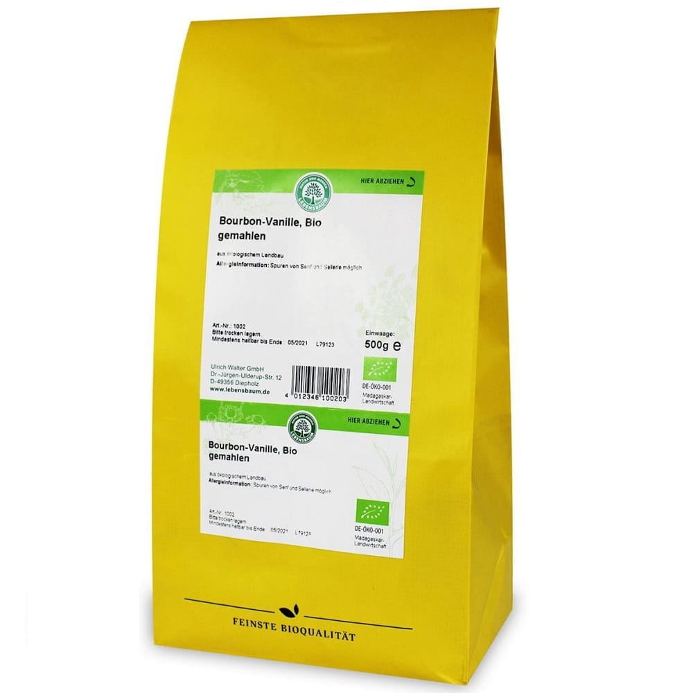Vanille Bourbon moulue BIO 500 g - HORECA (LEBENSBAUM)