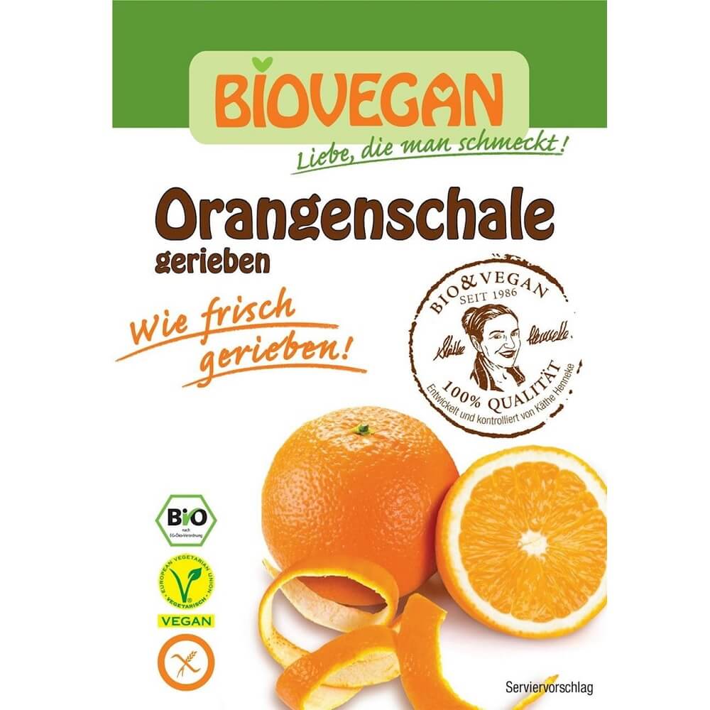 Zeste d'orange séchée, en poudre sans gluten BIO 9 g - BIO VEGAN