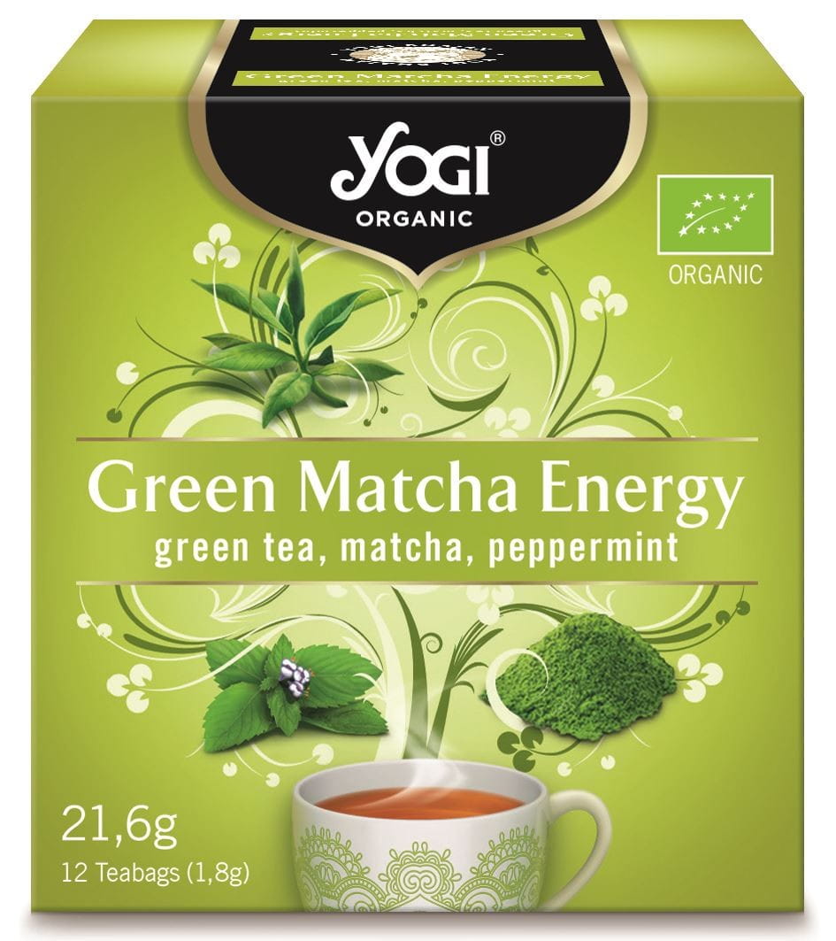 Thé vert matcha energy (thé vert à la menthe) BIO (12 x 18 g) 216 g - YOGI