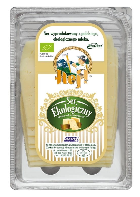 Fromage jaune suisse-néerlandais BIO tranches 150 g - OSM RADOMSKO