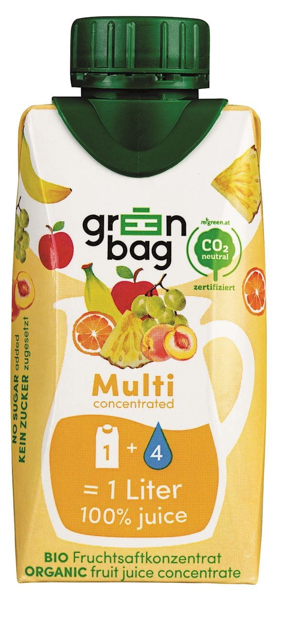 Jus concentré multifruits BIO 200 ml - VERT - SAC