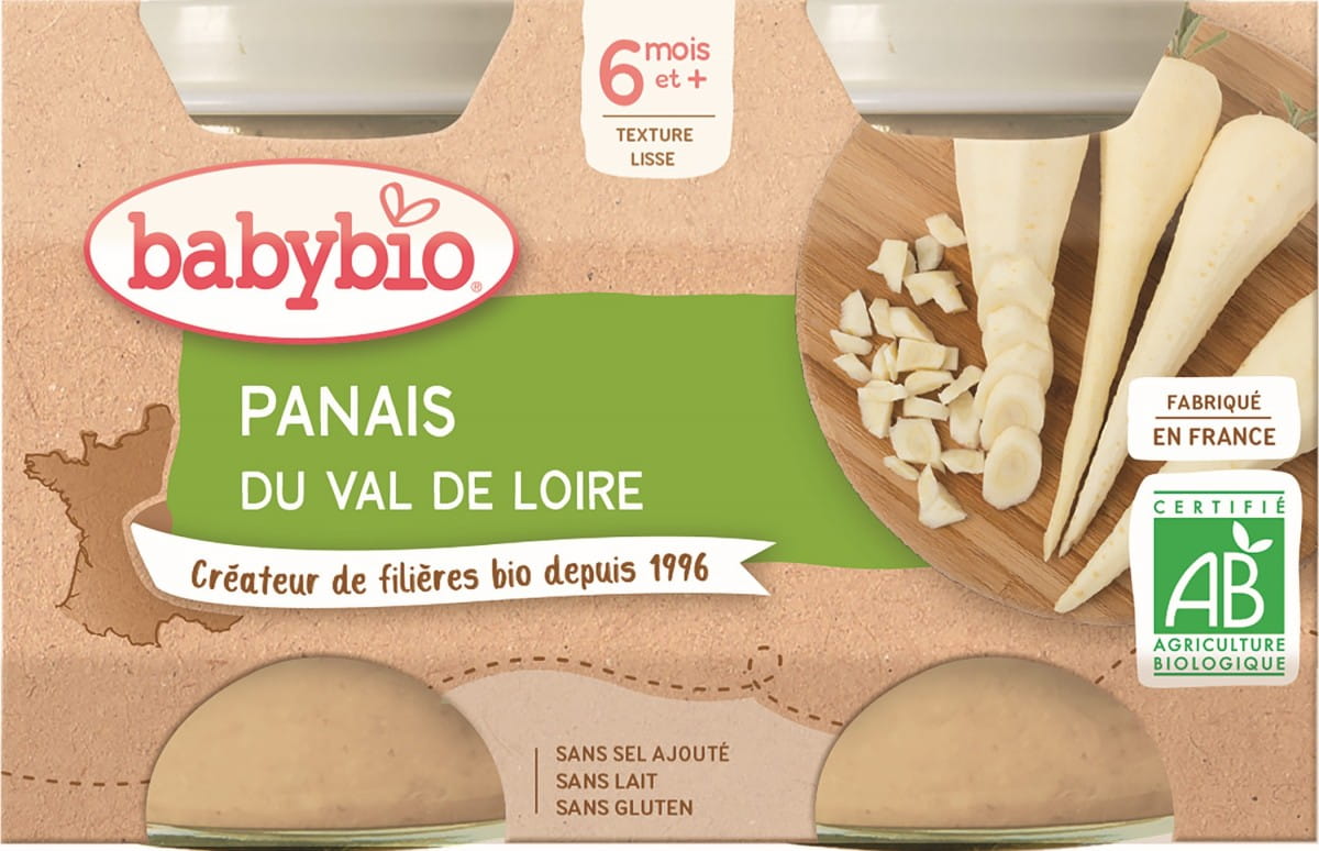 Purée de panais dès 4 mois BIO sans gluten 2x130 g BABYBIO