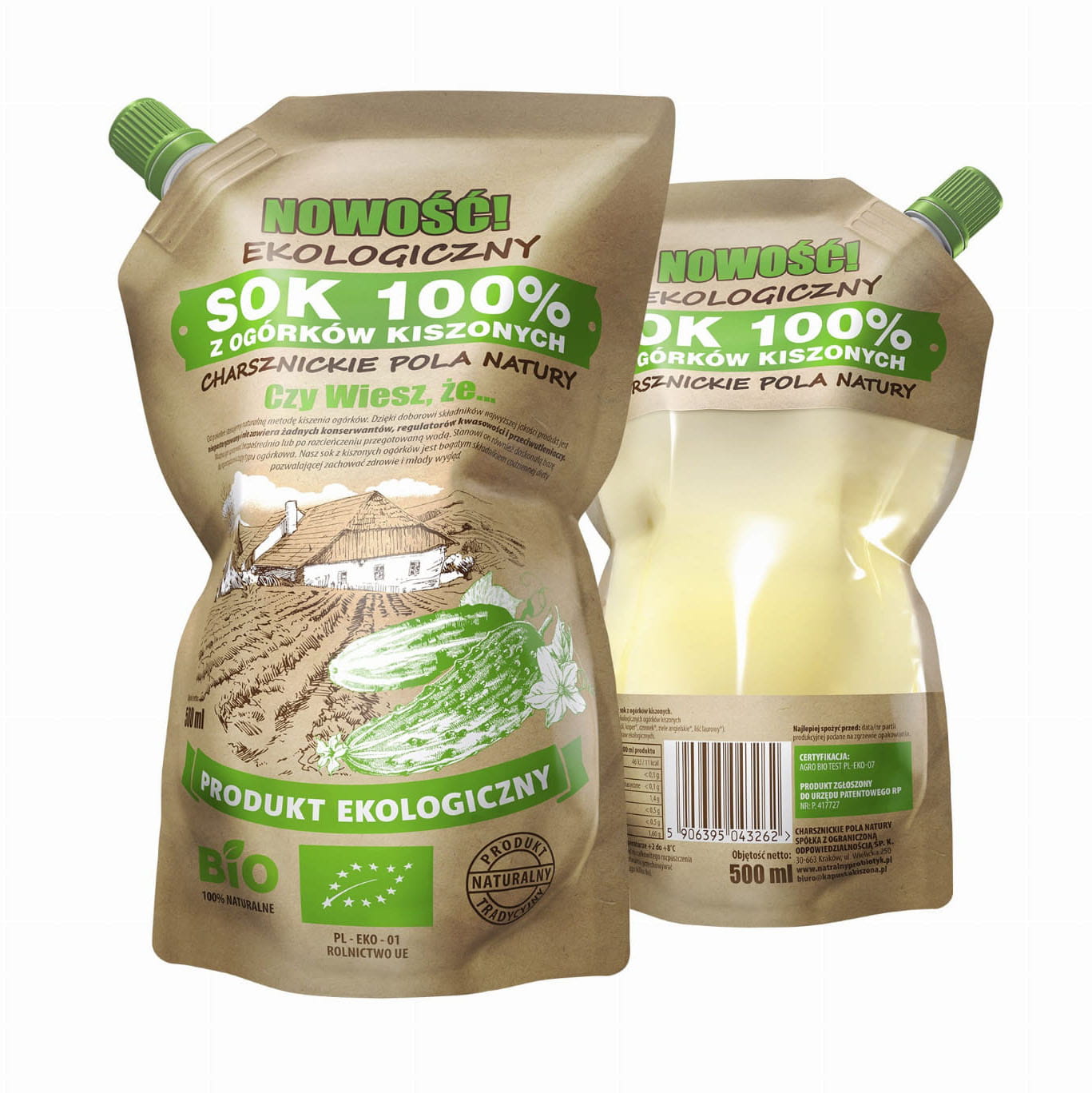 Jus de concombre mariné BIO 500 ml CHARSZNICE CHAMPS DE LA NATURE