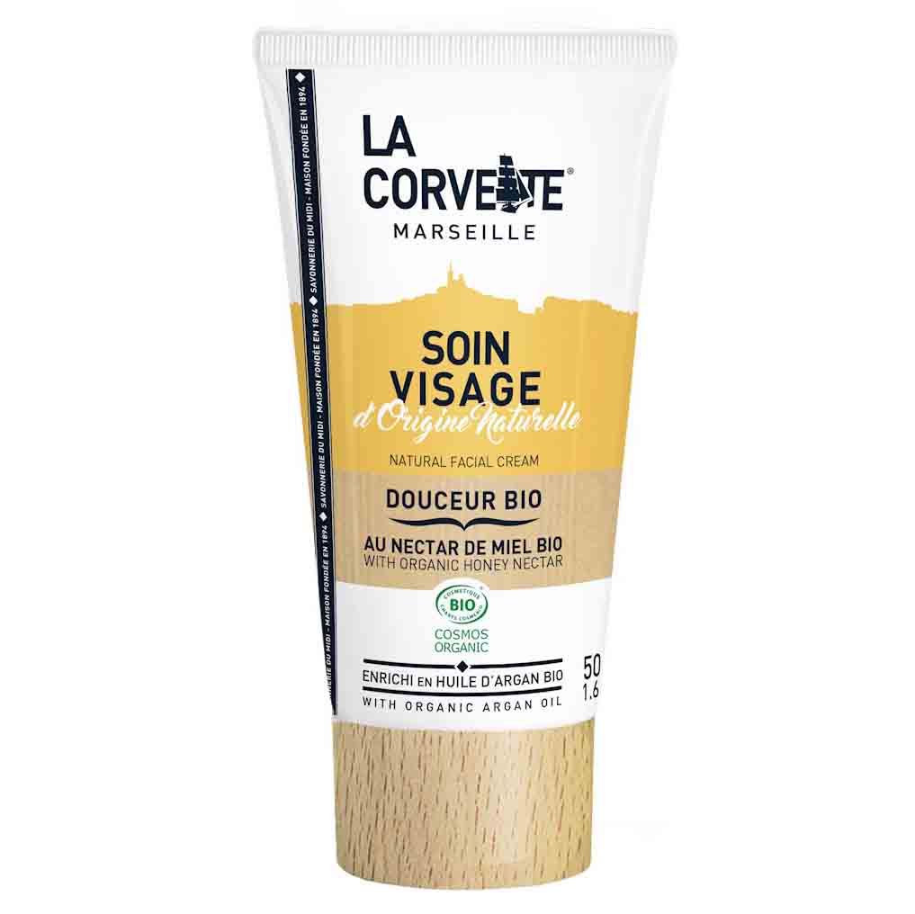 Crème hydratante visage miel - huile d'argan eco 50 ml - LA CORVETTE