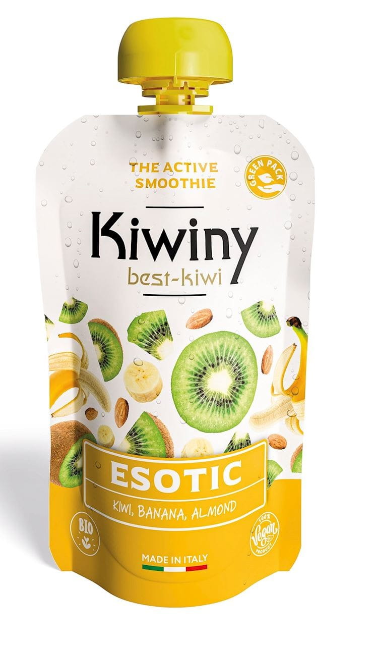 Purée de kiwi à la banane sans sucre ajouté sans gluten BIO 100 g - KIWINY