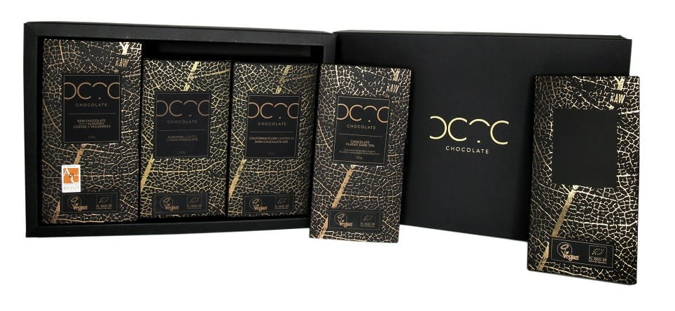 Coffret Black Line (3 Chocolats + 2 Produits Enrobés) BIO 700 g - CACAO