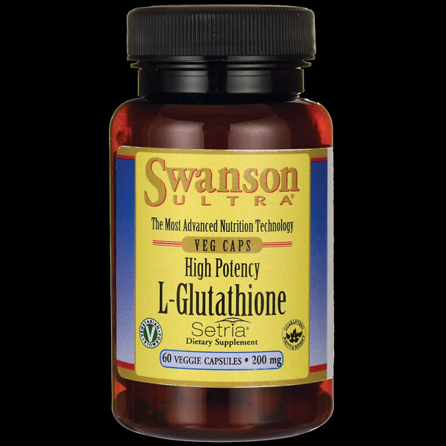 L - glutathion réduit L - setria glutathion 200mg 60 gélules de SWANSON