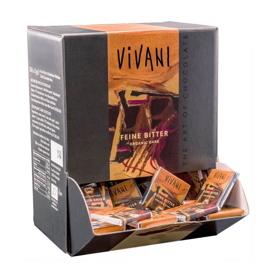 Petits chocolats amers BIO (200 x 5 g) - VIVANI