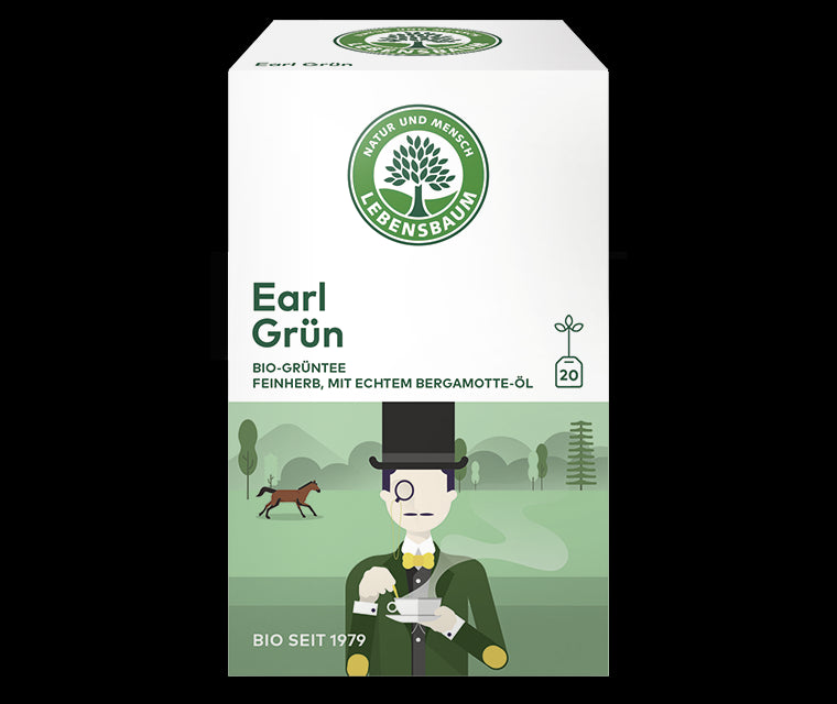 Thé vert Earl Grey BIO en infusettes (20 x 15 g) - LEBENSBAUM